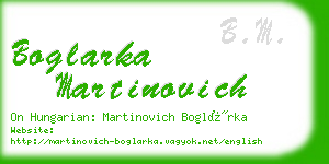boglarka martinovich business card